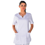 My blouse tunique m�dicale blanche alice