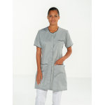 Snv blouse de travail femme manches courtes gris elin