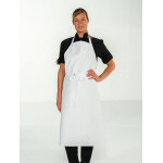 Snv tablier de cuisine blanc 100% coton sans poche valet