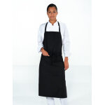 Snv tablier de service noir 100% coton avec poche valet