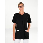 Snv tunique m�dicale noire manches courtes hanna