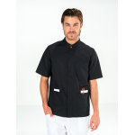 Snv tunique m�dicale noire manches courtes homme harry