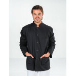 Snv tunique m�dicale noire manches longues r�glables fabien