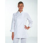 Snv veste cuisine blanche femme manches longues sabine
