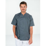 Les vtements professionnels made by mylookpro veste cuisine grise homme manches courtes cookie
