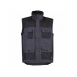 Nine worths gilet de travail sans manches en coton gris et noir canvas