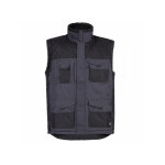 Nine worths gilet de travail sans manches en coton gris et noir canvas