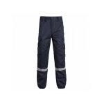 Nine worths pantalon agent de s�curit� incendie bleu marine avec bandes retro