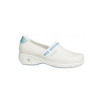Safety jogger escarpin professionnel src en cuir blanc et bleu lucia