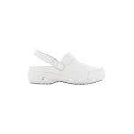 Safety jogger sabot hospitalier  talon en cuir blanc sheila