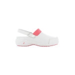 Safety jogger sabot hospitalier  talon en cuir fushia sheila