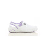 Safety jogger sabot m�dical en cuir lina oxypas blanc et parme