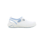 Sabot m�dical en cuir safety jogger blanc et bleu lina