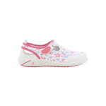 Sabot m�dical en cuir safety jogger imprim� blanc et rose lina