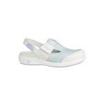 Sabot m�dical src en cuir et lycra blanc et bleu aliza safety jogger