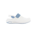 Safety jogger sabot professionnel en cuir blanc et bleu oxypas dany