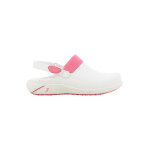Safety jogger sabot professionnel en cuir blanc et rose oxypas dany