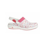 Sabot professionnel en cuir imprim� rose doria safety jogger