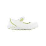 Safety jogger ballerines m�dicales blanches et vertes femmes antid�rapantes nilda