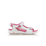 Sandale infirmi�re en cuir blanc et rose olga safety jogger