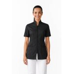 Tunique d'esth�tique noire zip avant manches courtes isacco
