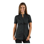 Tunique m�dicale ou esth�tique noire manches courtes isacco