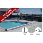 Bâche à barres secu top stock bassin de 4. 00 x 2. 50 m - gris clair Bâche à barres secu top stock bassin de 4. 00 x 2. 50 m - gris clair