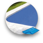 B�che � bulle 400 � bleu : corniche 3, 72 x 3, 32 m - coque g�n�ration piscines bd4c