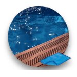 B�che � bulle piscine luxe 400� bois cerland octo 480 x 330 cm