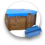 B�che d'hiver piscine bois cristaline 4. 60 x 2. 70 cm