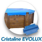 B�che d'hiver piscine bois cristaline 5. 30 x 3. 70 cm