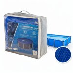 B�che solaire 1, 8 x 2, 85 m bleue fonc� 180 � piscine tubulaire 2 x 3 m