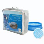 B�che solaire d3, 55 m bleue translucide 120 � piscine auto. d3, 66 m
