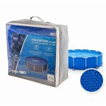 B�che solaire d4, 17 m bleue fonc� 180 � piscine tubulaire d4, 57 m
