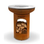 Brasero de jardin bonfeu - bonbiza open : rouille