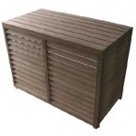 Cache pompe � chaleur bois trait� xl : 1150 x 500 x 1600
