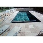 Dalle en travertin beige 1er choix mix