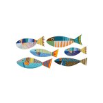 D�coration auto - collante 6 poissons