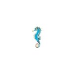 D�coration auto - collante hippocampe bleu
