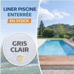 Distripool liner en stock 75 / 100#7497; vernis gris clair : 7. 00 � 3. 00 � 1. 50 m