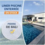 Distripool liner en stock 85 / 100�me vernis pierre de bali : 7. 00 � 3. 00 � 1. 50 m