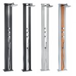 Douche hybride dada straight habillage bois / inox avec rince pieds