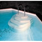 Escalier piscine athena hauteur = 1. 00 m + bandes auto agrippantes
