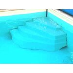 Escalier piscine cybele hauteur = 1. 20 m + bandes auto agrippantes