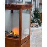 Foyer ext�rieur chauffant jardin sunwood marino - effet rouille