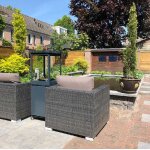 Foyer ext�rieur chauffant jardin sunwood marino - gris