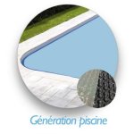 B�che � bulle 500 � geobubble g�n�ration piscines corniche : 3. 72 x 3. 32 m