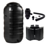 Kit rcuprateur d'eau de pluie 250 l + rhausse + kit gouttire