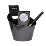 Kit seau louche hygromtre thermomtre (noir)