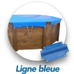 Ligne bleu b�che hiver piscine bois alaska 3. 55 x 3. 07 m